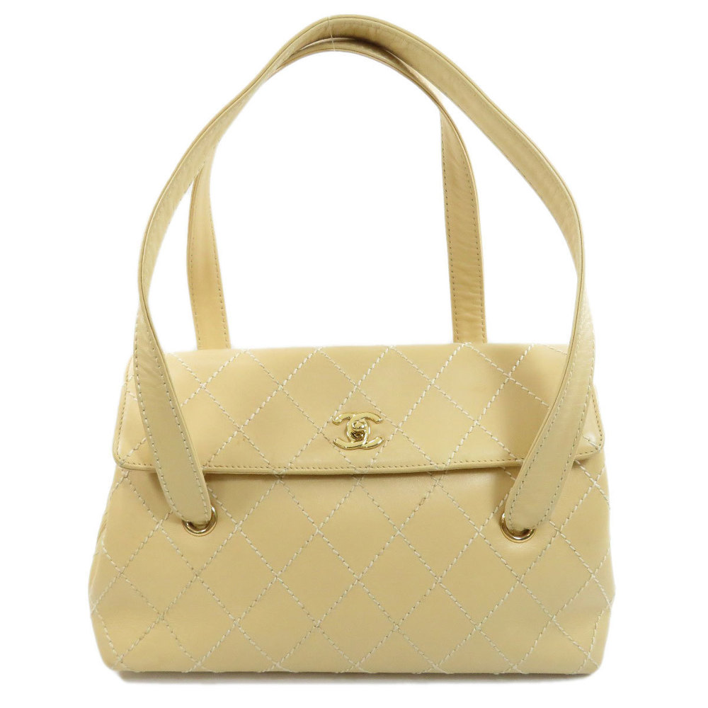 Chanel Cocomark Gold Metal Fittings Matelasse Tote Bag Calf